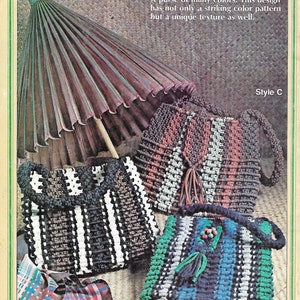Macramé Purse Fashons 1970s Macrame Bags Desgn Handbag - Etsy