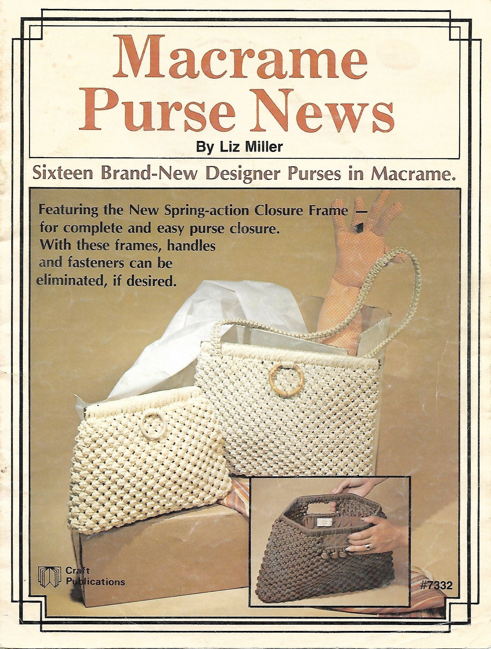 Vintage Macrame Pattern Book PDF • boho Purse, Tote, Bag, Handbag, Clutch