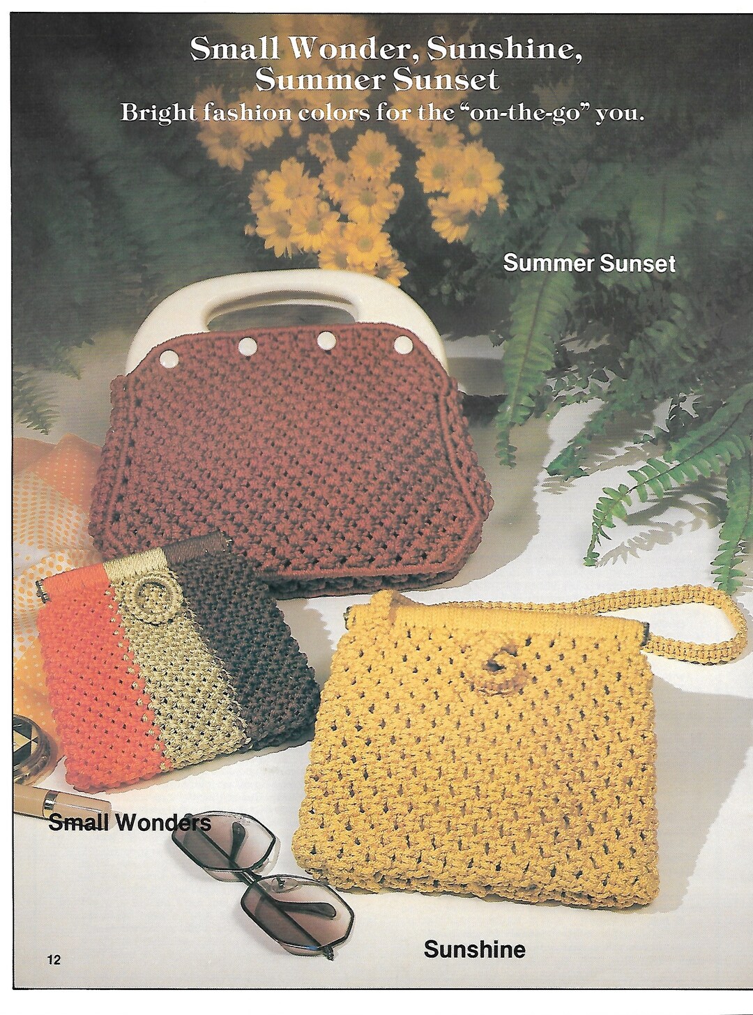 Vintage Macrame Purse Pattern Book Pdf • 1970s Macrame Bags Design ...
