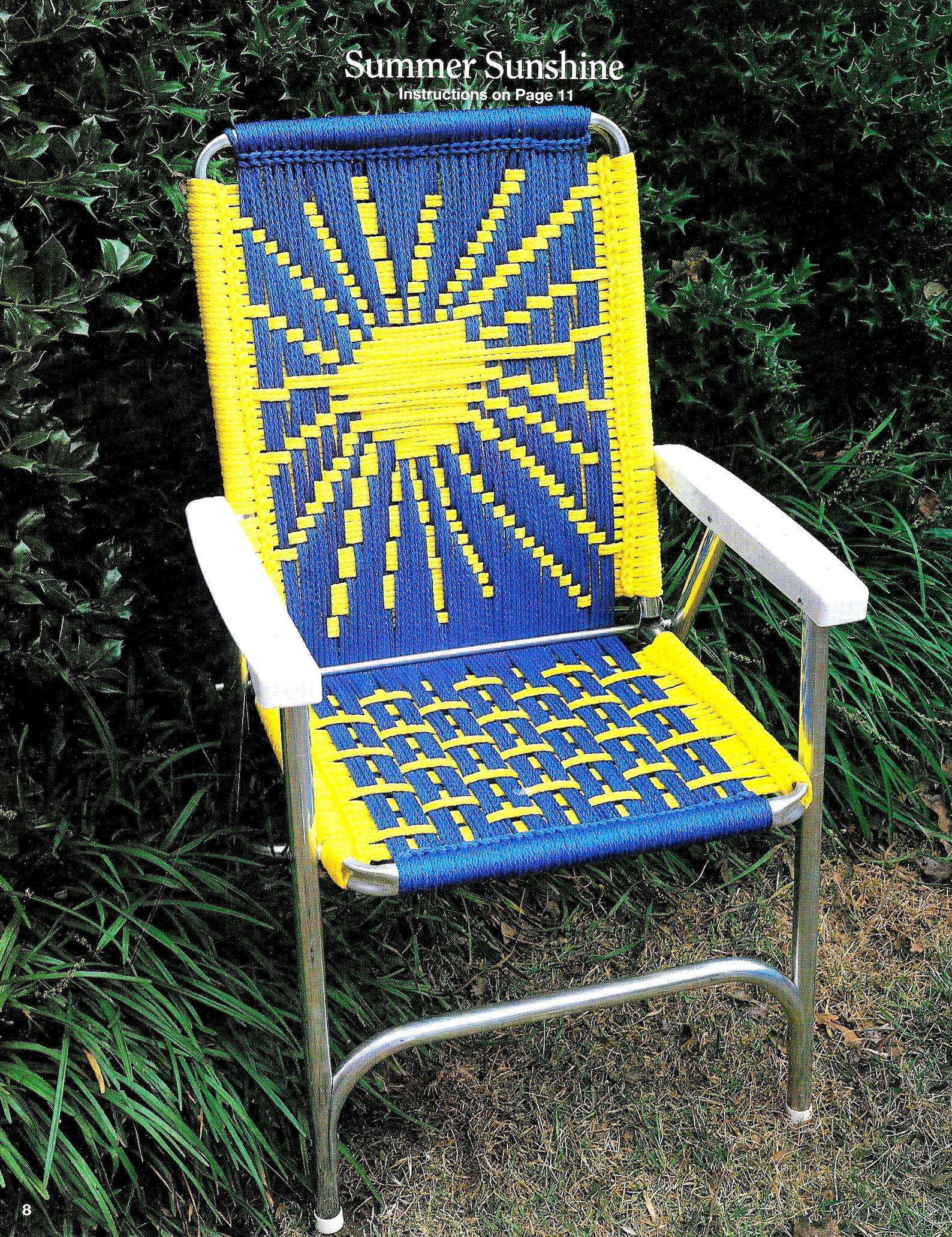 Macrame Chairs Vintage Macrame Patio Lawn Chair Folding Deck Etsy