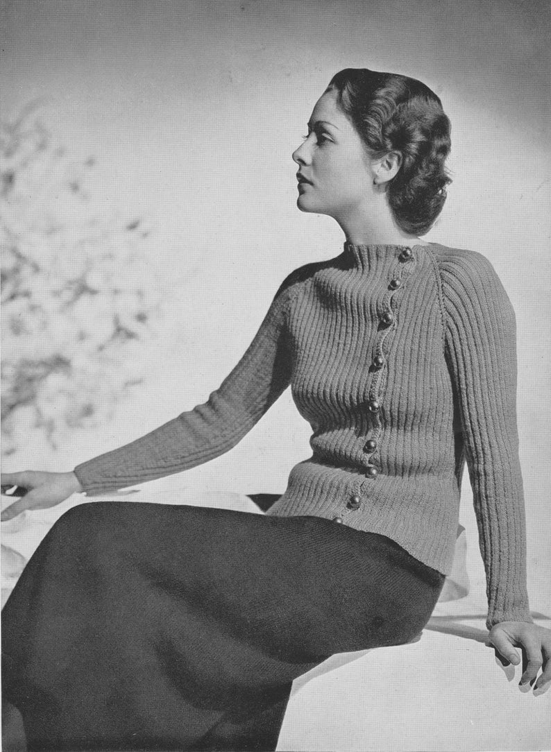 Minerva Style Book 1930s Paris Knitting Pattern PDF Women's Day Wedding Knit Dress Sweater Suit Top 30s Vintage Patterns ebook image 8