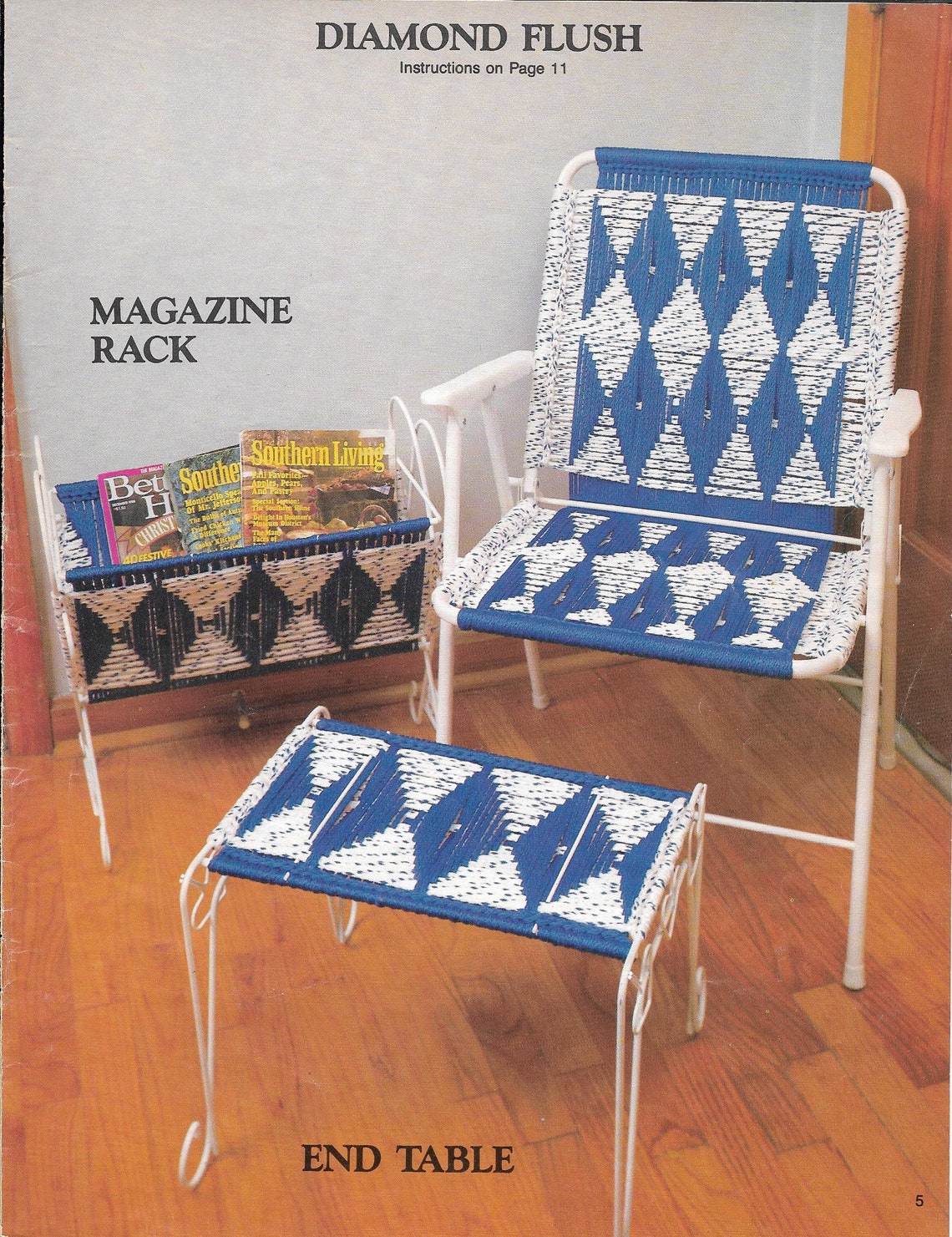 Macrame Patio Chairs 1970s Macrame Lawn Chair Folding Deck Etsy