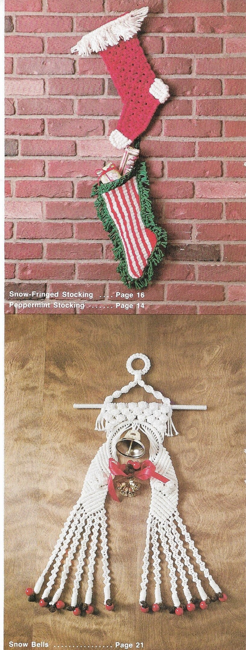 Livre De Macramé Vintage Knotty Little Christmas - Années 70 - Patrons Noël