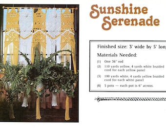 Sunshine Serenade Macrame • 1970s Macramé Pot Hangers • Wall Art Hanging Hangings Pattern Book • 70s Vintage Plant Hanger • Retro Book PDF