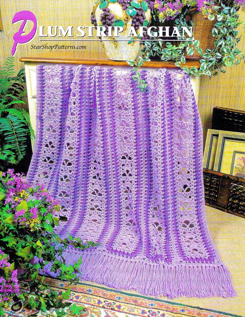 Vintage Afghan Crochet Pattern PDF Download Ebook Lace Etsy