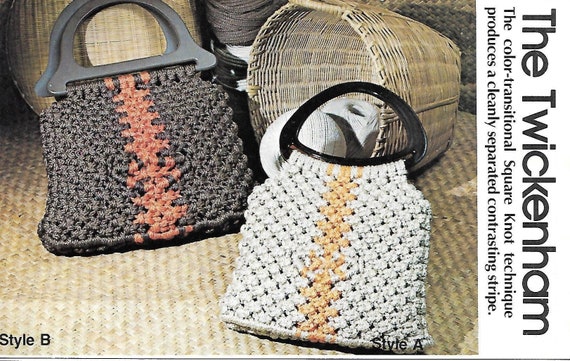 Square Knot Simple Macrame Bag Macrame Boho Bag Pattern| Handbag