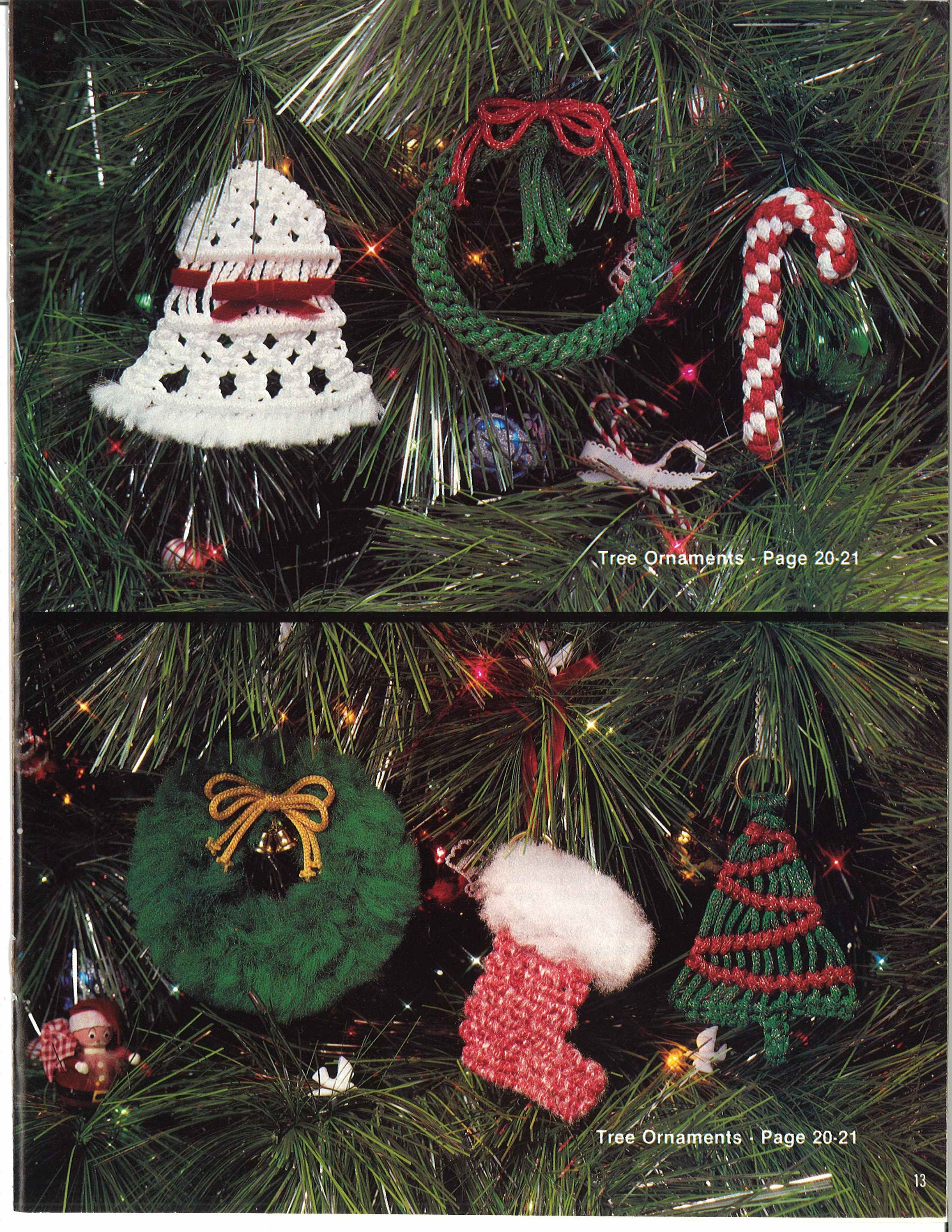 Macramé Christmas • Easy 1970s Macrame Xmas Tree Wreath