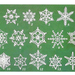 Vintage Crochet Snowflake Pattern Book PDF Digital Download • Crochet Christmas Ornament Lace Bell Globe Crocheting Pattern • Xmas Tree Noel