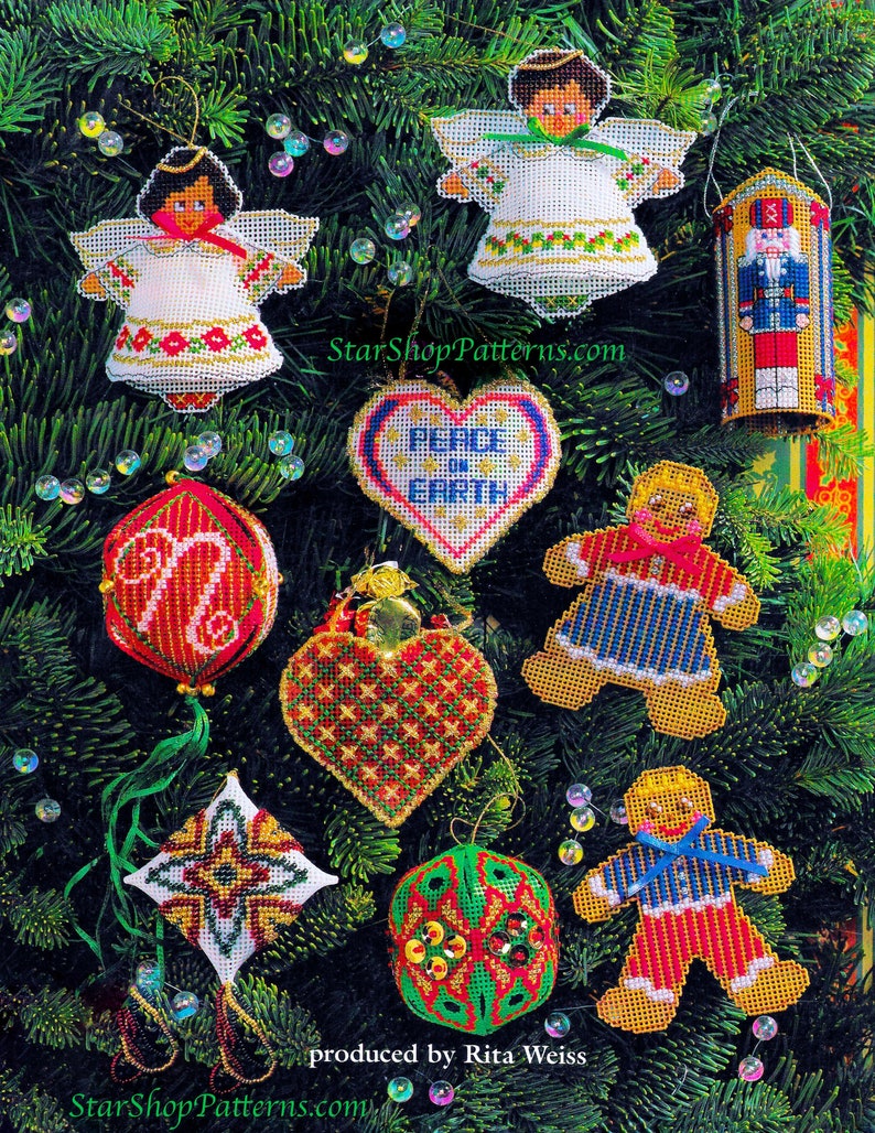 Vintage Christmas Cross Stitch Pattern Book PDF xmas Santa Etsy UK