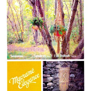 Vintage Makramé Mönster PDF • Växthängare, Uggla, Hängbord bild 7
