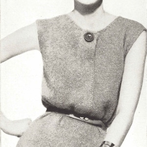 Bala Dress • 1960s Knitting Knit Sweaterdress Tunic Sweater Pattern • Vintage Vogue Knit •  1961 Woman&#39;s Digital PDF