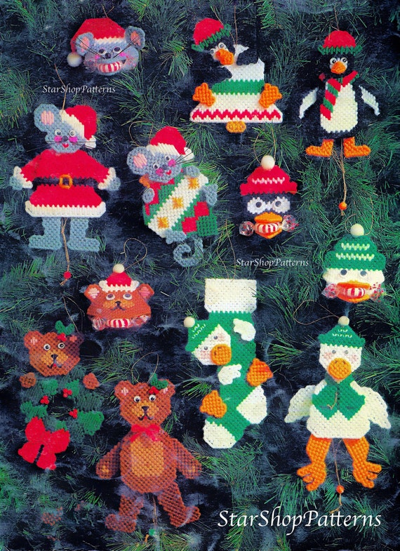 Vintage Plastic Canvas Pattern Book PDF Digital Download Christmas