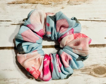 Flower/Scrunchie/Flower/Child/Extra Large Hair Tie/Flower and Hearts