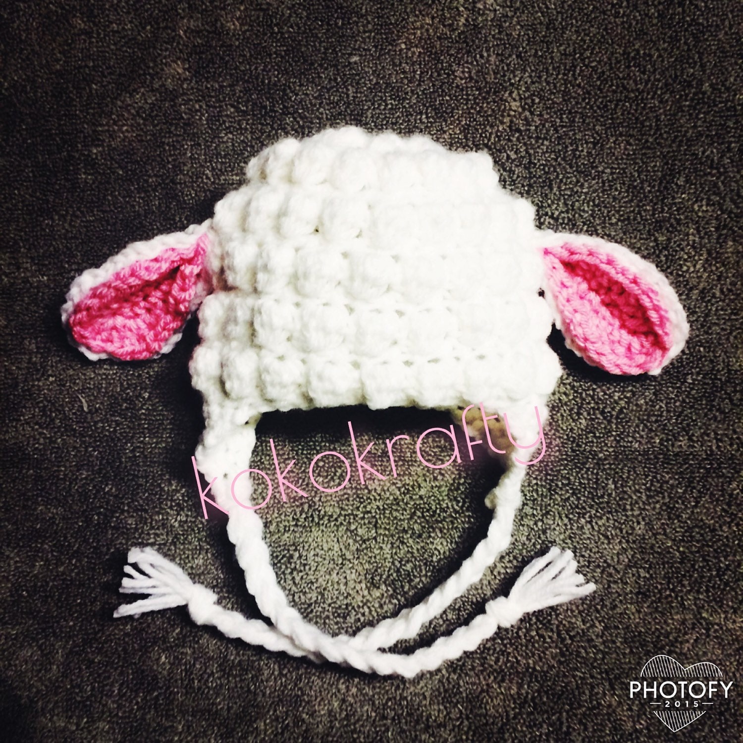 crochet lamb hat