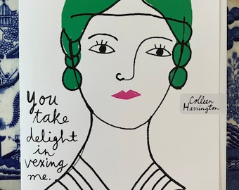 A2 Greeting Card - You Take Delight in Vexing Me