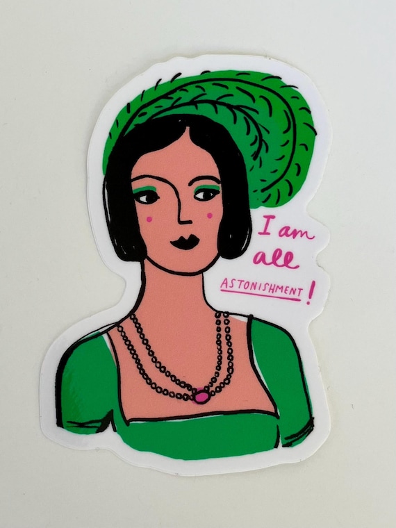 Pride and Prejudice Caroline Bingley Vinyl Die Cut Sticker - 3 inch