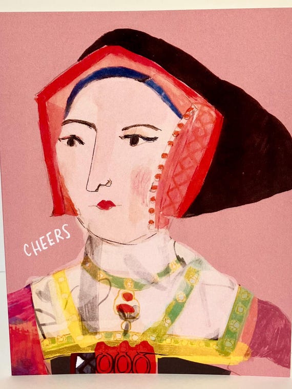 A2 Greeting Card - Tudor Cheers (Jane Seymour)