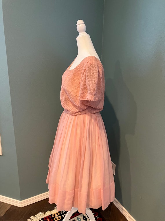 c.1960s Dusty Rose Pink Party Dress -AS IS-