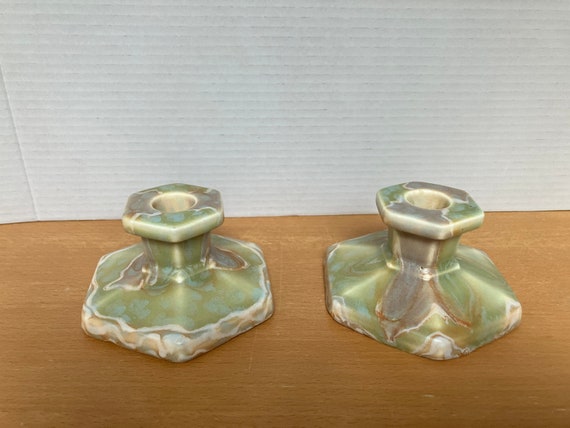 Vintage Beswick England Pair of Candlesticks (502 Pattern)