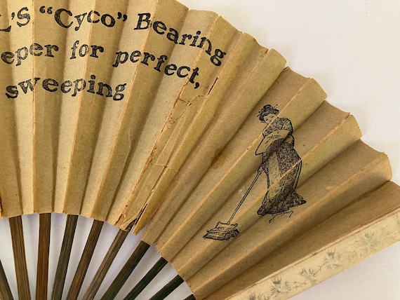 19th Century Bissell Cyco Paper Advertising Folding Fan