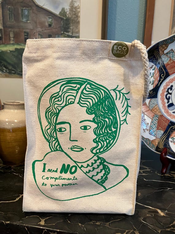 Recycled Canvas Lunch Bag - Jane Austen
