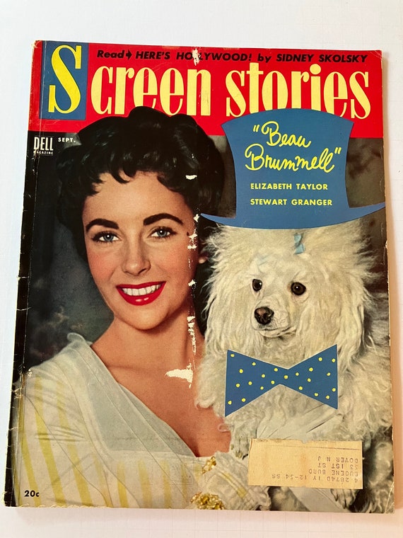 Screen Stories Magazine September 1954 Liz Taylor Cover