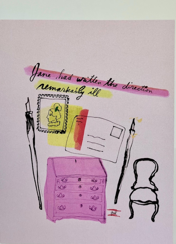 A2 Greeting Card - Jane Had Written the Direction Remarkably Ill