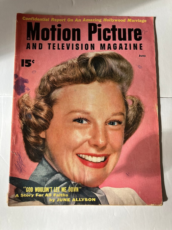 June 1954 Motion Picture and Television Magazine with June Allyson on cover
