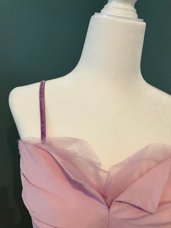 W 26 - 1950s Purple Tulle Party/Prom Dress - image 3