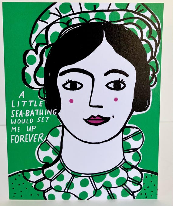 A2 Greeting Card - A Little Sea-Bathing Would Set Me Up Forever