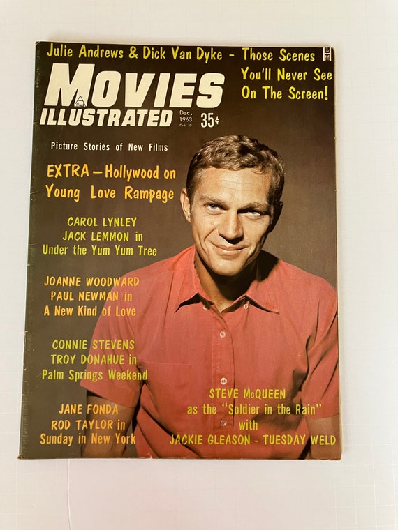 Movies Illustrated Magazine December 1963 Steve McQueen Cover Mary Poppins