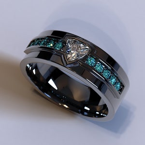 Trauringe / Eheringe / Ehering Schwarzgold Diamant / Hochzeitsring Herren / Diamantring Herren / Ehering Herren / Diamantring Herren