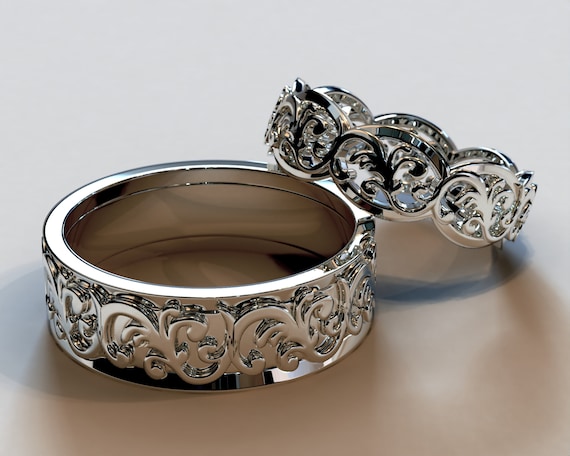 Platinum wedding band sets sale his and hers