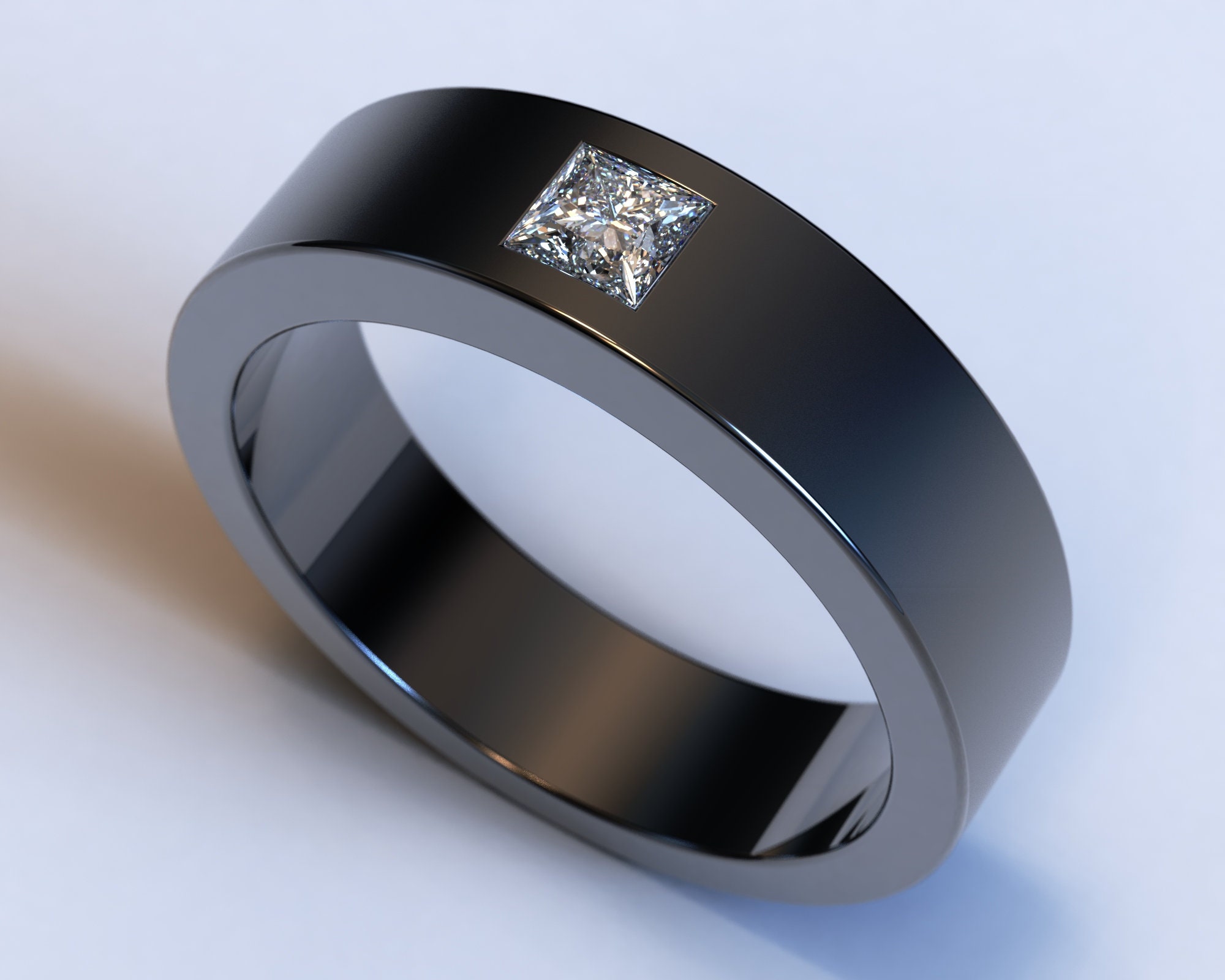 Wedding ring for men black deals