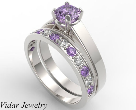 unique wedding band set