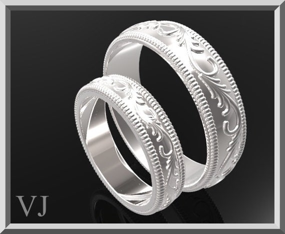 silver matching wedding bands his and hers