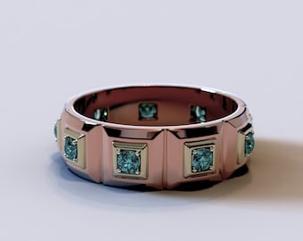 Verzierter Herrenring / Ehering Gold / Zweifarbiger Ehering / Gold Ehering / Gold Ehering / Diamant Herrenring / Ehering Gold / Gold Ehering