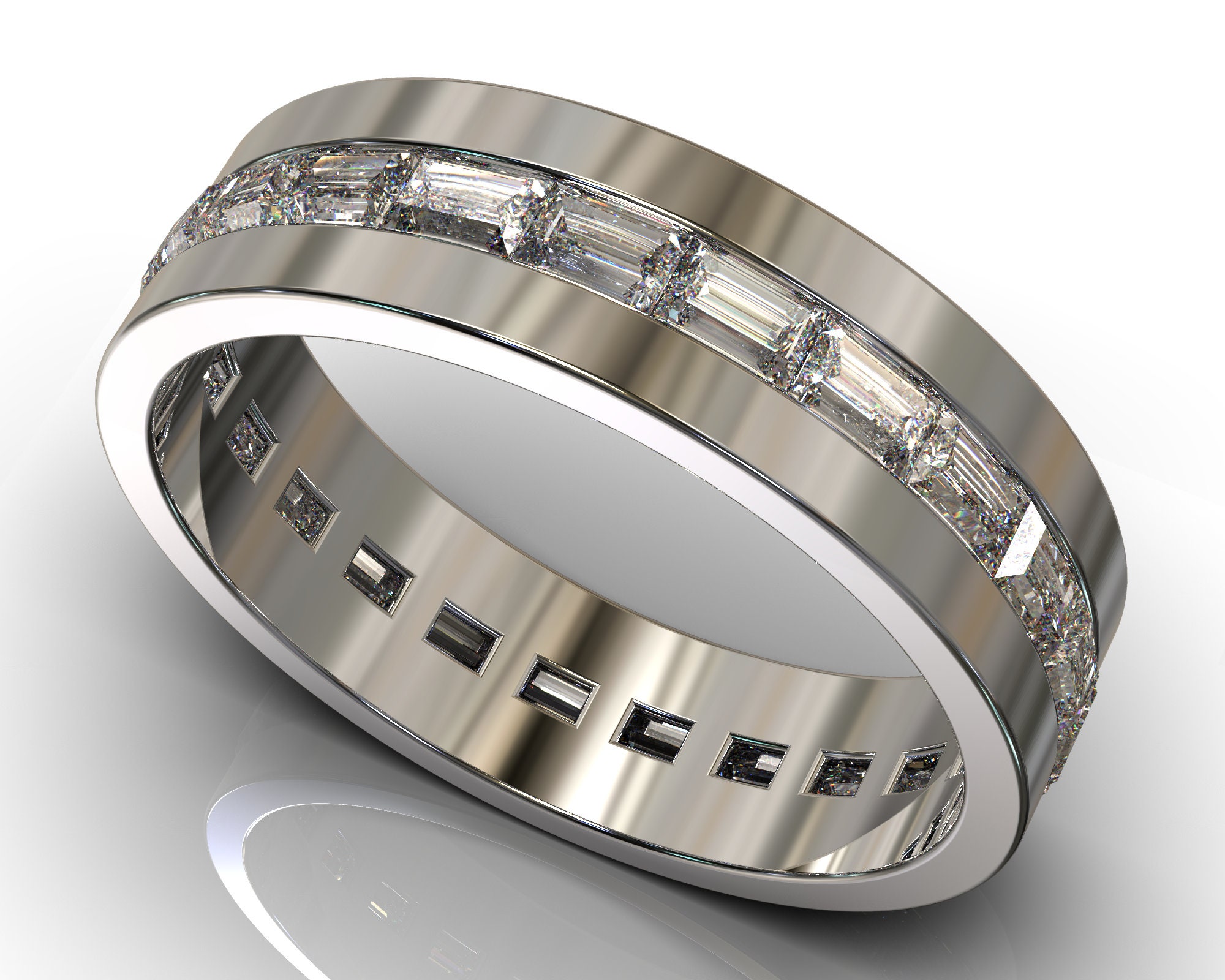4mm mens wedding band platinum