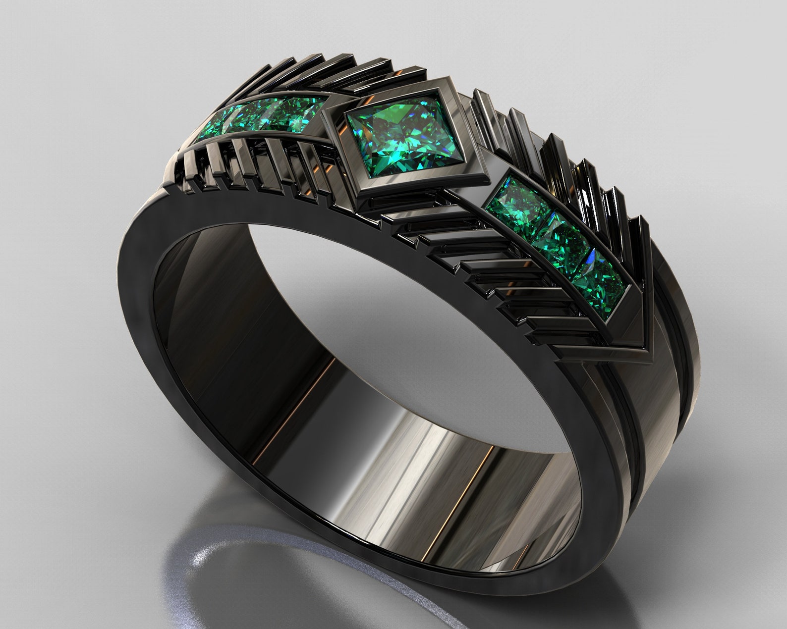 mens emerald wedding band        <h3 class=