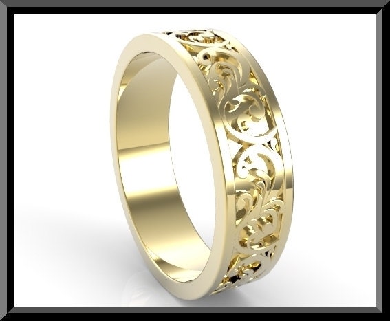 Gold Wedding Band Wedding Band Wedding Ring Ring Men | Etsy