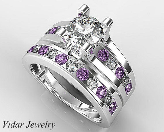 unique wedding band set