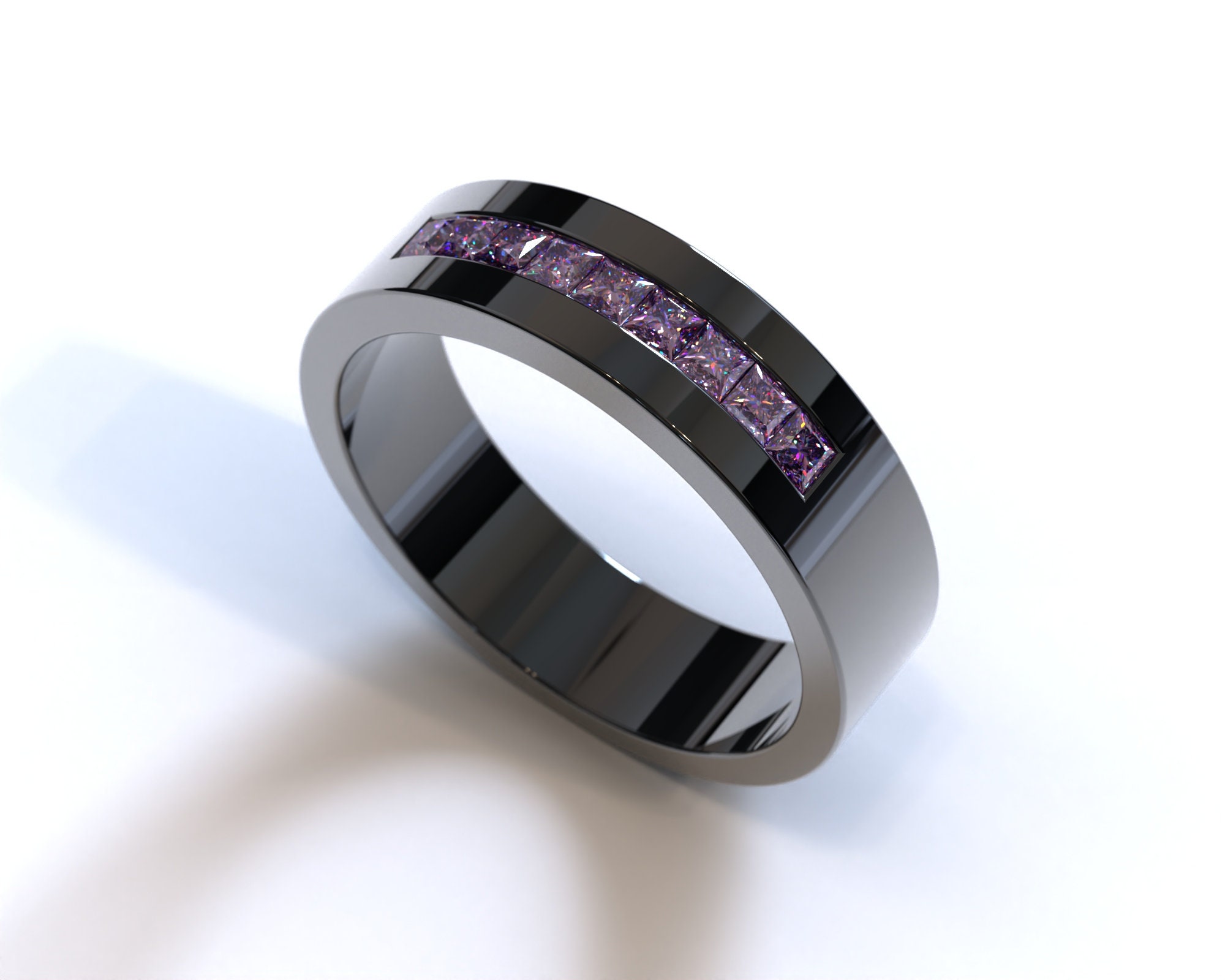 Amethyst mens wedding ring deals