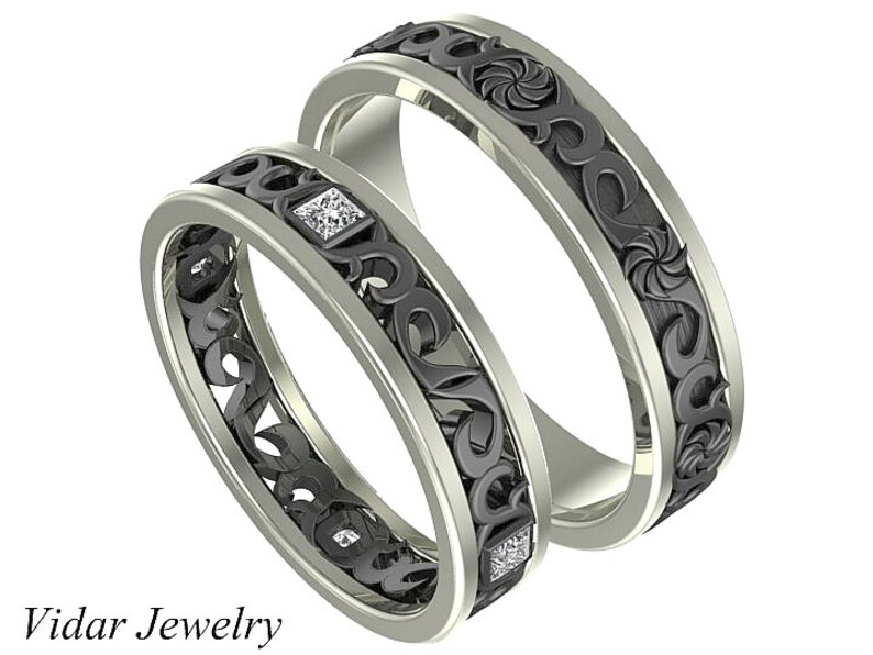 Princess Cut Wedding Ring Sets His And Hers Gold