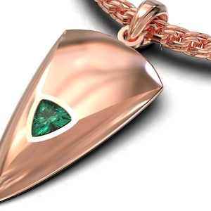 Gifts For Him / Valentines Gifts For Him / Unique Gifts For Men / Emerald Necklace Men / Emerald Necklace / Gold Chain Men / For Him