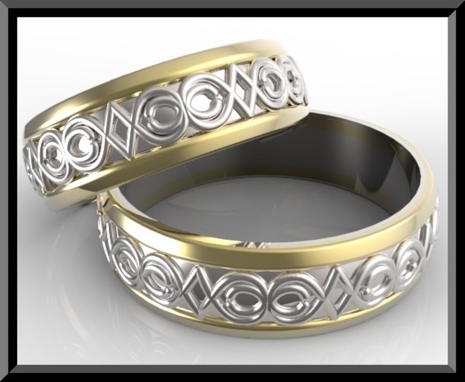 His and Hers Wedding Bands Matching Wedding Bands Set Unique Etsy