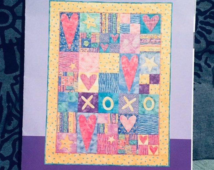 Baby Quilt Pattern, Nursery Craft Pattern, Hugs and Kisses Valentine ...