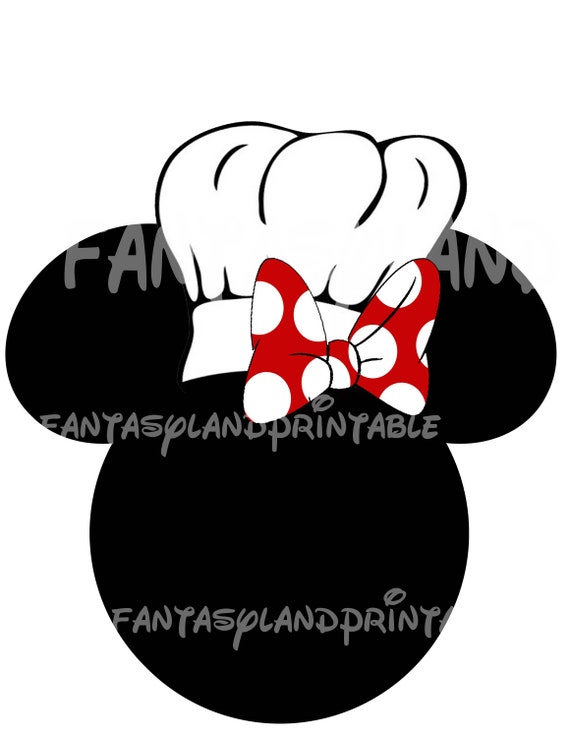 Download Chef Minnie Mouse DIY Printable Iron Transfer Disney World ...