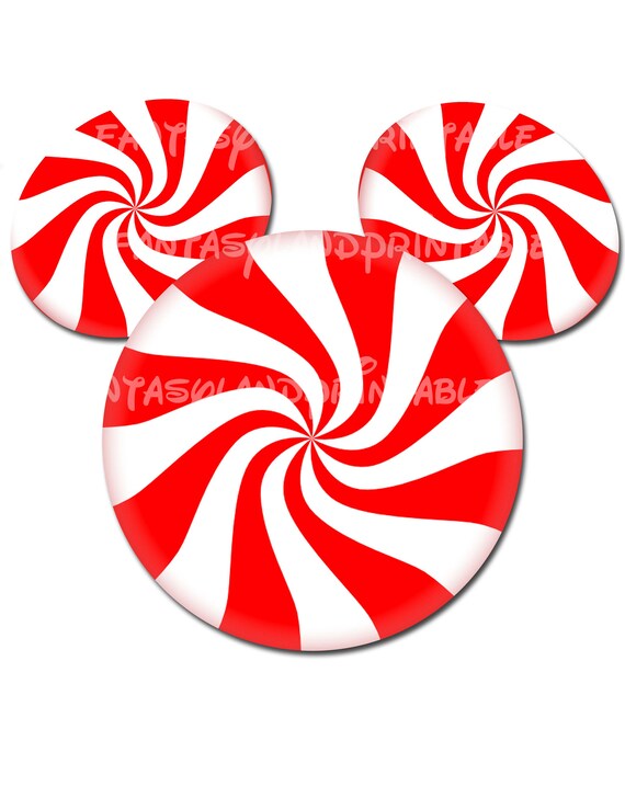 Candy Cane Mickey Mouse Christmas or DIY Printable Iron | Etsy