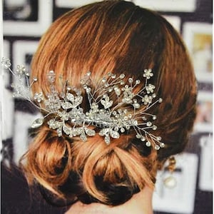 Venice Bridal Hair Comb, Wedding Hair Comb, Pearl and Crystal Hair Comb, Wedding Hair Accessories, Floral Bridal Headpiece