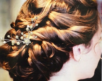 Athens Wedding Hair Comb, Wedding Hair Pin, Pearl and Crystal Hair Comb, Wedding Hair Accessories, Wedding Headpiece, Bridal Hair Pin